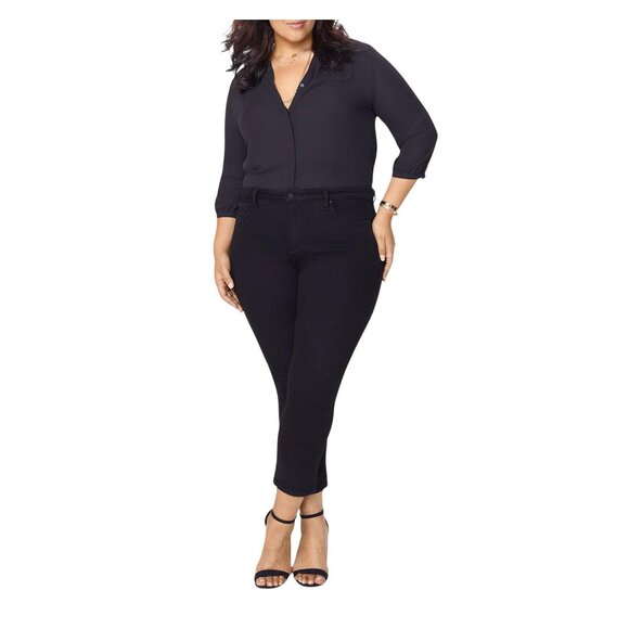 NWT NYDJ Womens Plus Size Sheri Slim Jeans WNBBSS8518 Black 20W - Picture 3 of 13